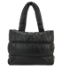 Pillow Tote, &pound;190, Handbags, Black, Leather, Back view